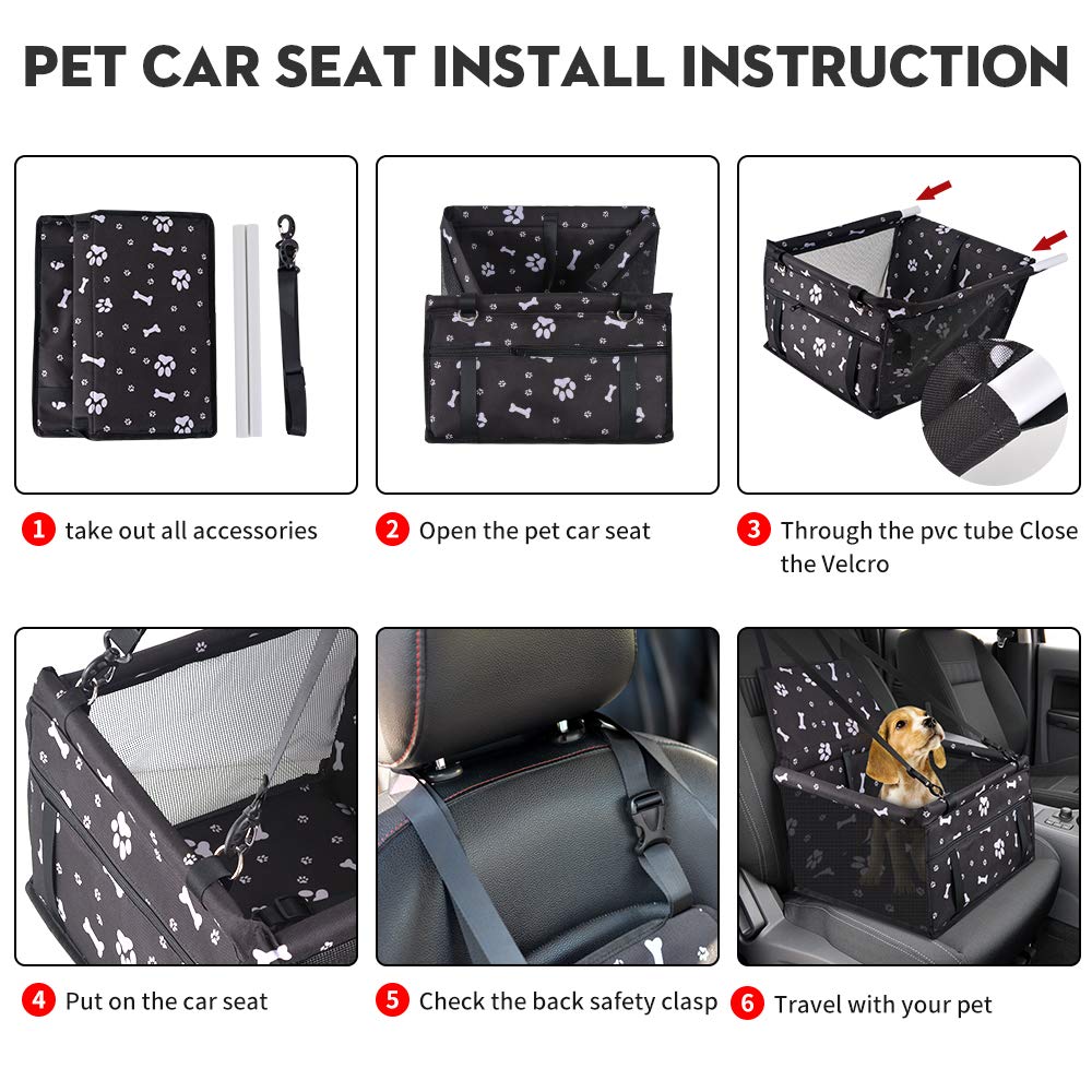 SWIHELP dog car seat waterproof material image highlights easy cleaning after trips