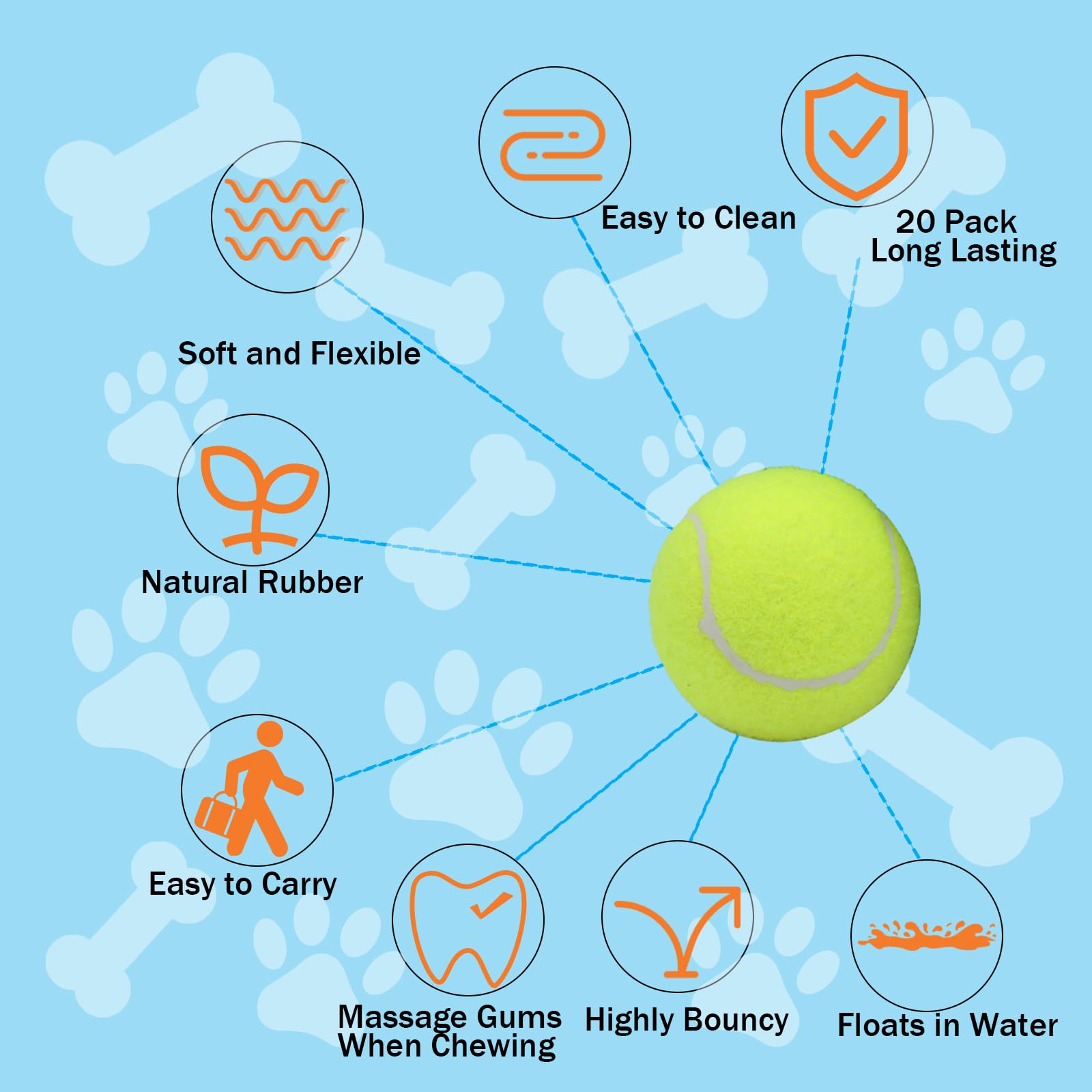 Swingers bright-colored tennis balls bounce high for energetic play.