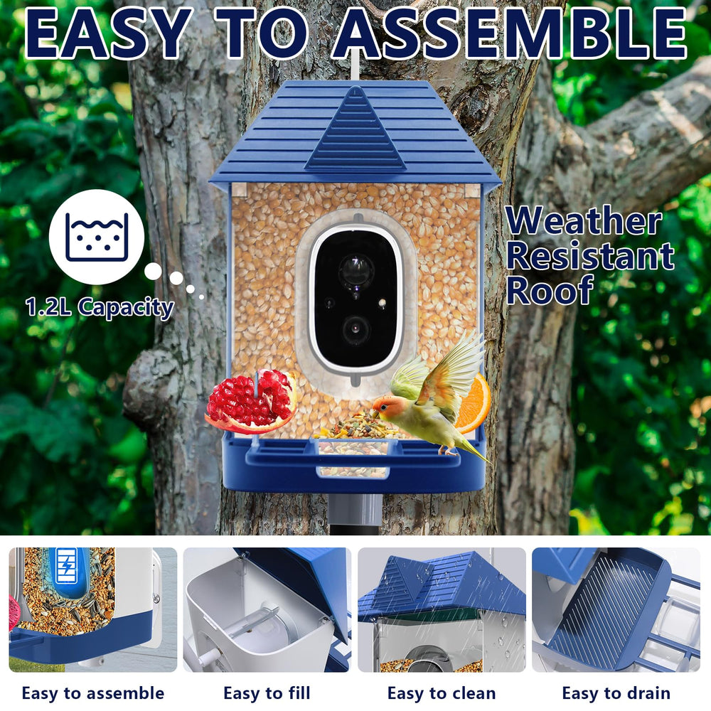 Swingers IP65 weatherproof bird feeder protects electronics in rain or snow