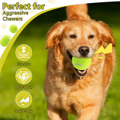 Swingers natural rubber felt ball safe for teeth during play