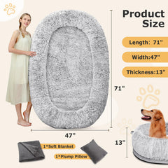 SWITTE human dog bed storage pockets keep essentials organized