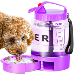 SwSun 77oz dog water bottle cap close-up with leak-proof seal