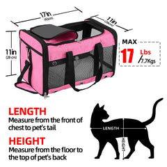 SWUVVI collapsible pet carrier demonstrates portable design for easy storage.