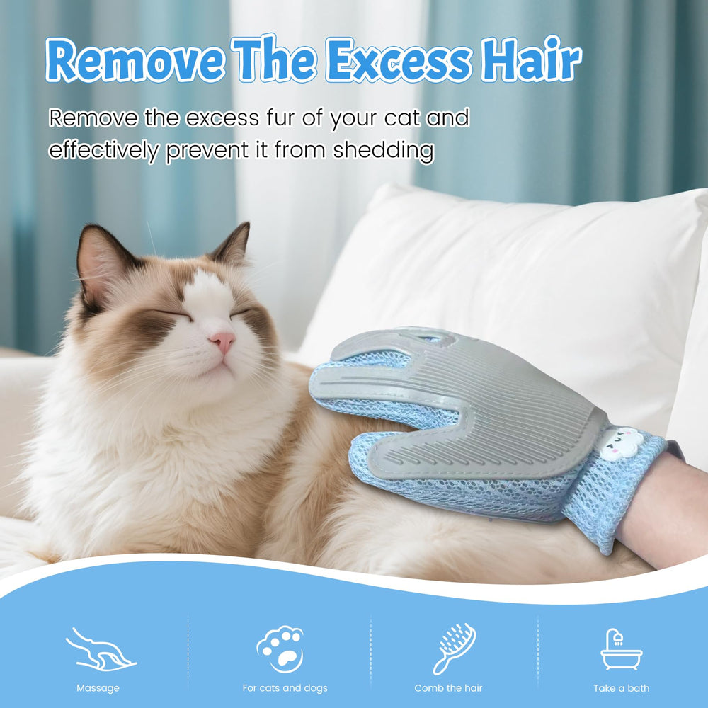 Swwrtbywer Pet Hair Removal Glove bedding use suggests easy hair collection during laundry