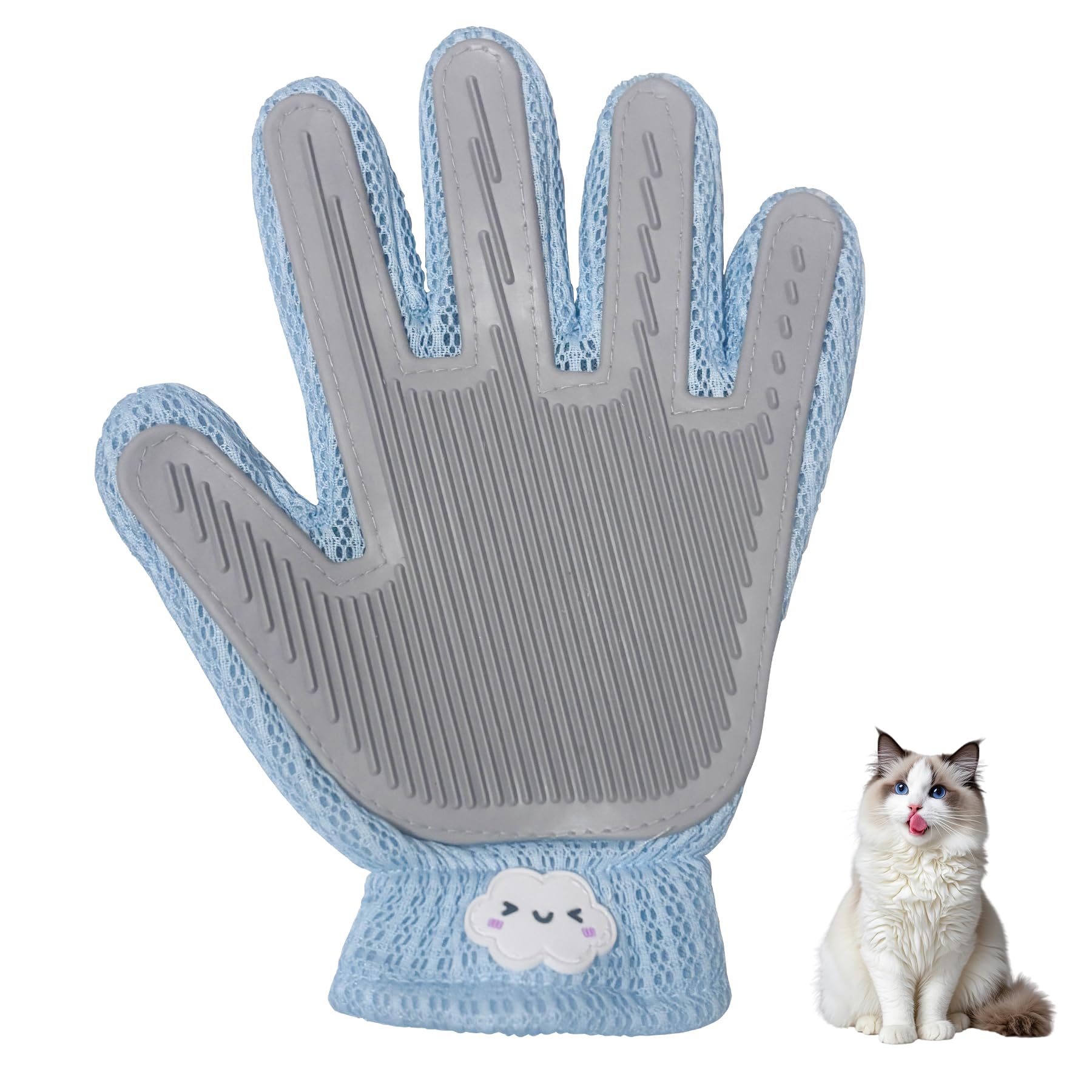 Swwrtbywer Pet Hair Removal Glove on hand highlighting ergonomic grip for grooming