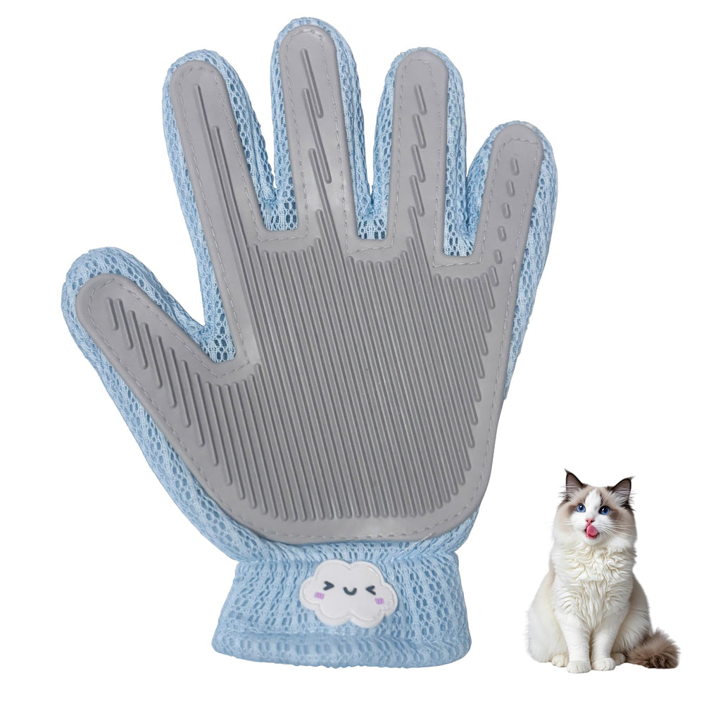 Swwrtbywer Pet Hair Removal Glove on hand highlighting ergonomic grip for grooming