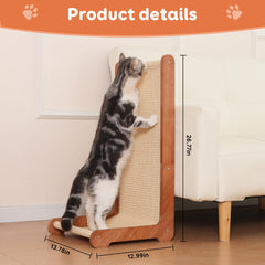 Sxtglxr cat scratching board L-shape offers versatile vertical and horizontal scratching options.