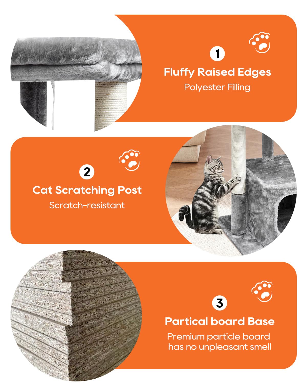 SYANDLVY cat tree easy-assembly with clear instructions.