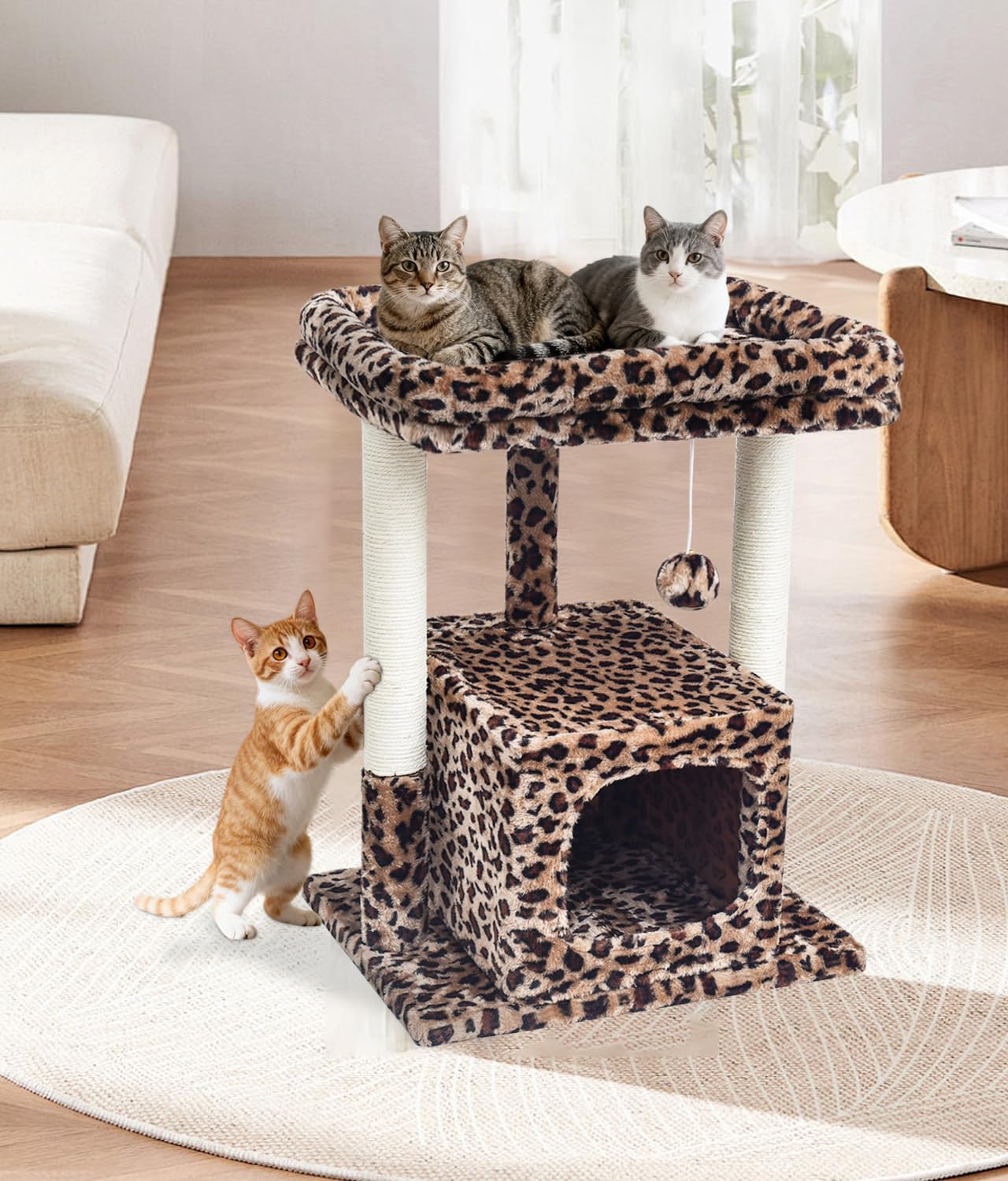 SYANDLVY easy-assembly cat tree ships with clear instructions.