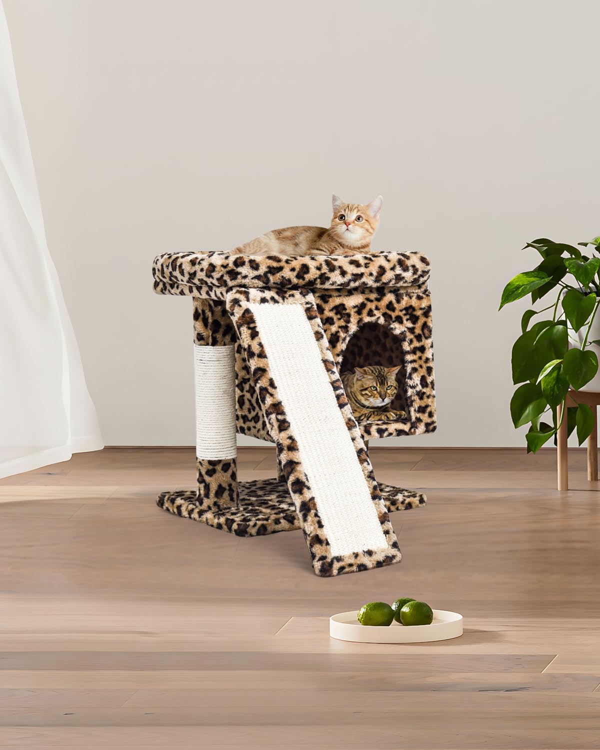 SYANDLVY interior-view cat-tree shows cozy condo for play and rest