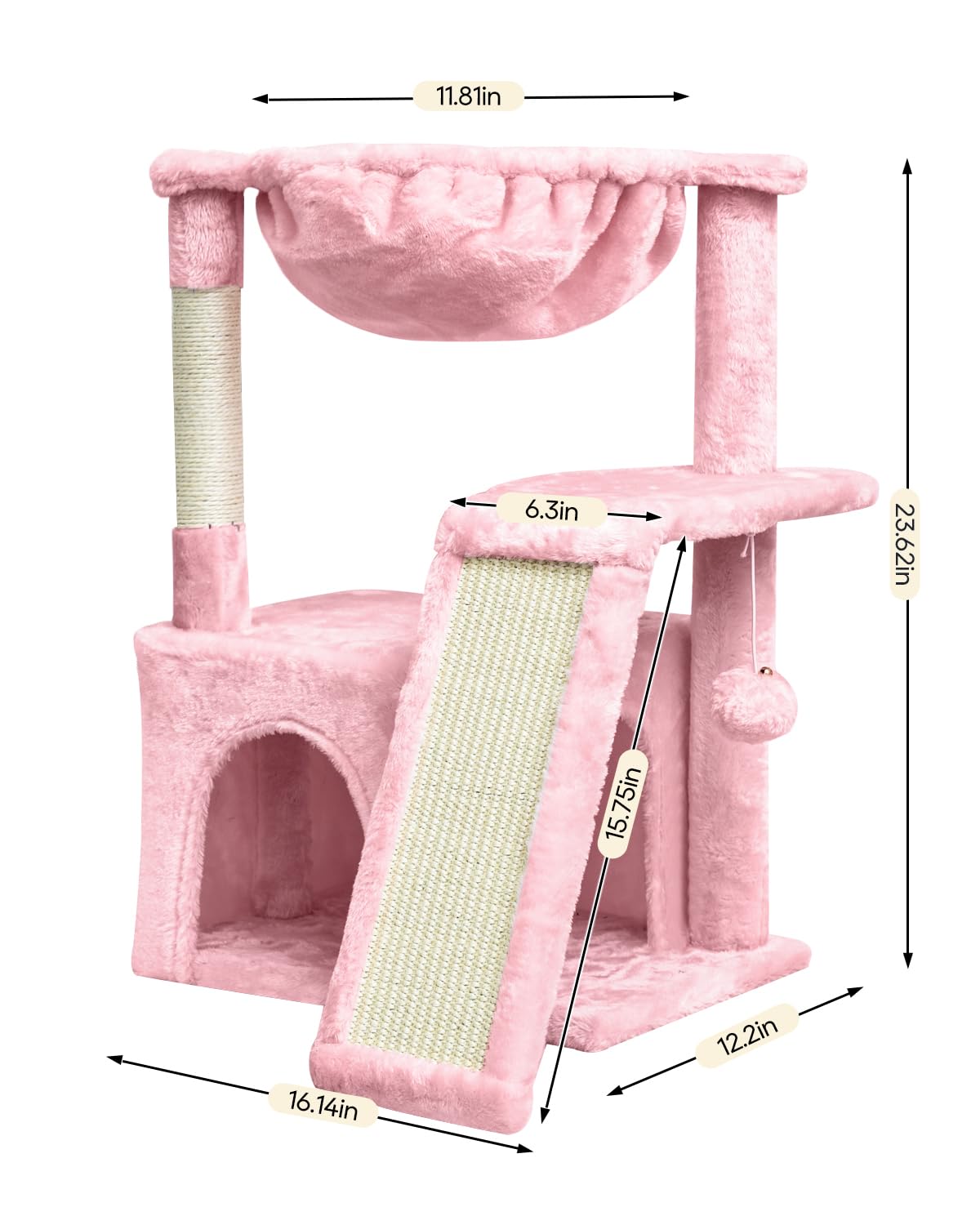 SYANDLVY cat tree plush perch image highlights a cozy resting spot for cats