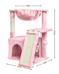 SYANDLVY cat tree plush perch image highlights a cozy resting spot for cats