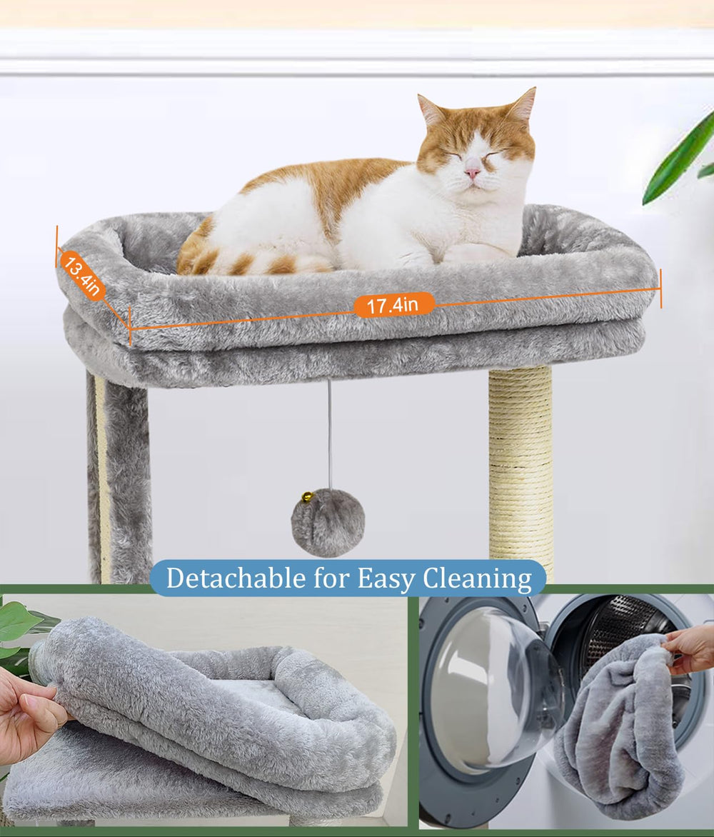 SYANDLVY cat tree scratching board protects furniture from scratches during play.