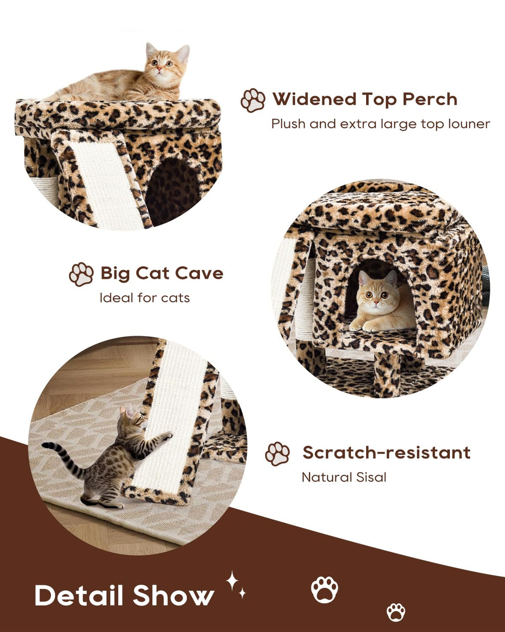 SYANDLVY cat-tree sisal-board offers large scratching area for stretching