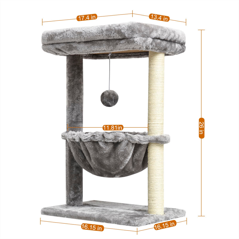 SYANDLVY cat tree natural sisal posts satisfy scratching instincts and protect furniture.