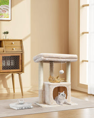 SYANDLVY cat tree sturdy base ensures stable play even during jumps.