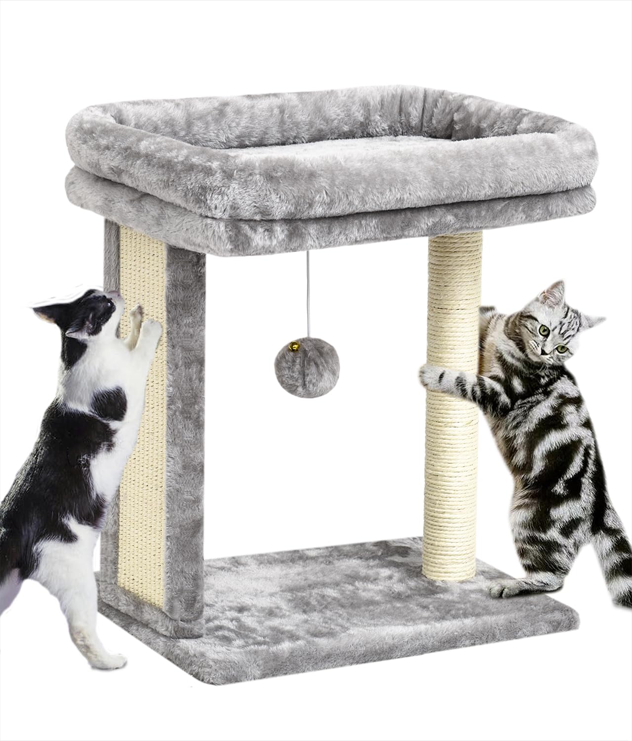 SYANDLVY cat tree top perch offers a soft cozy stretch for kittens.