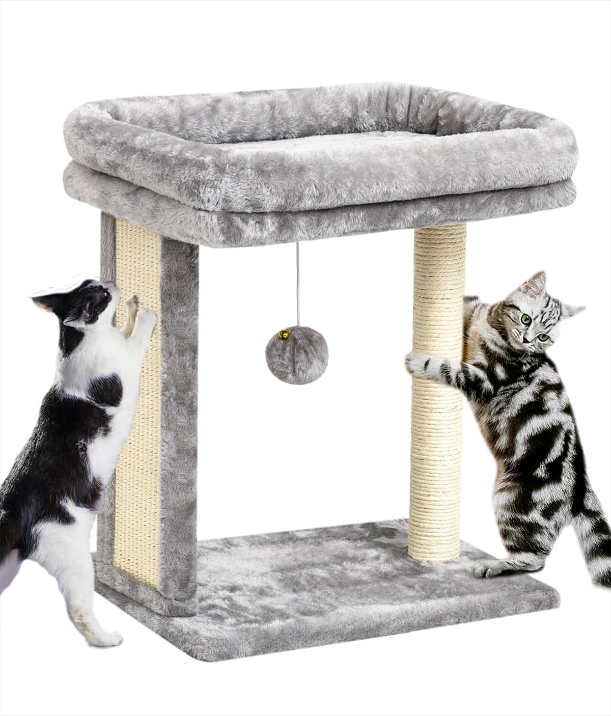 SYANDLVY cat tree top perch offers a soft cozy stretch for kittens.