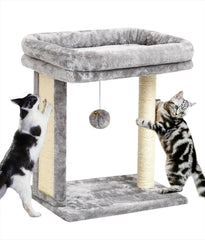 SYANDLVY cat tree top perch offers a soft cozy stretch for kittens.