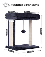 SYANDLVY Samll Cat Tree washable cushions simplify quick cleanups after play.
