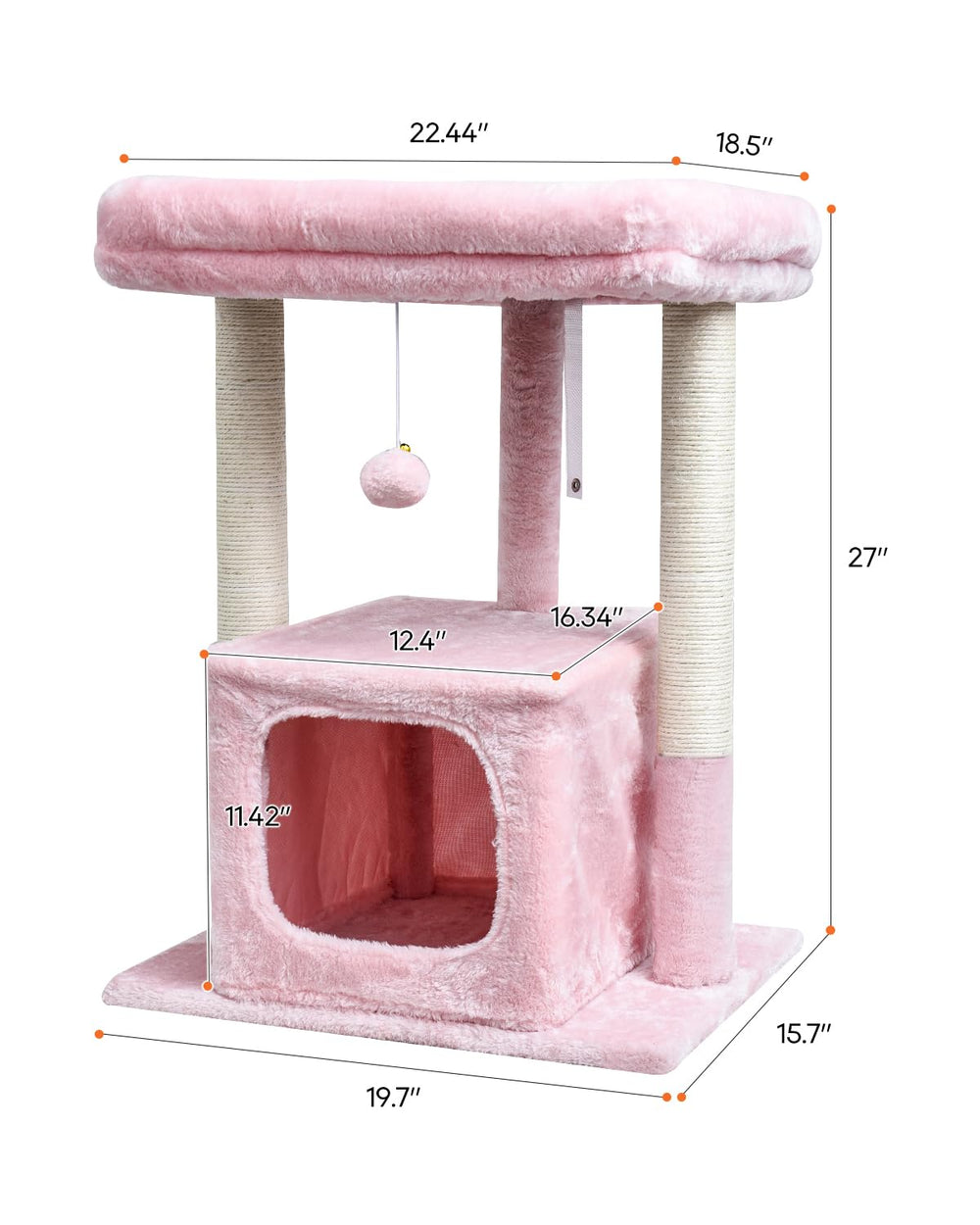 SYANDLVY two reinforced sisal posts encourage scratching and nail care.