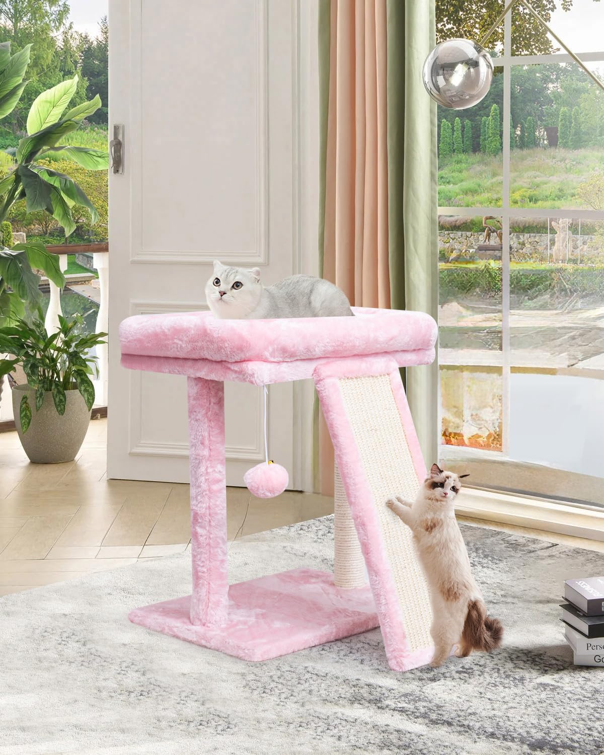 SYANDLVY compact cat tree fits small spaces for urban homes