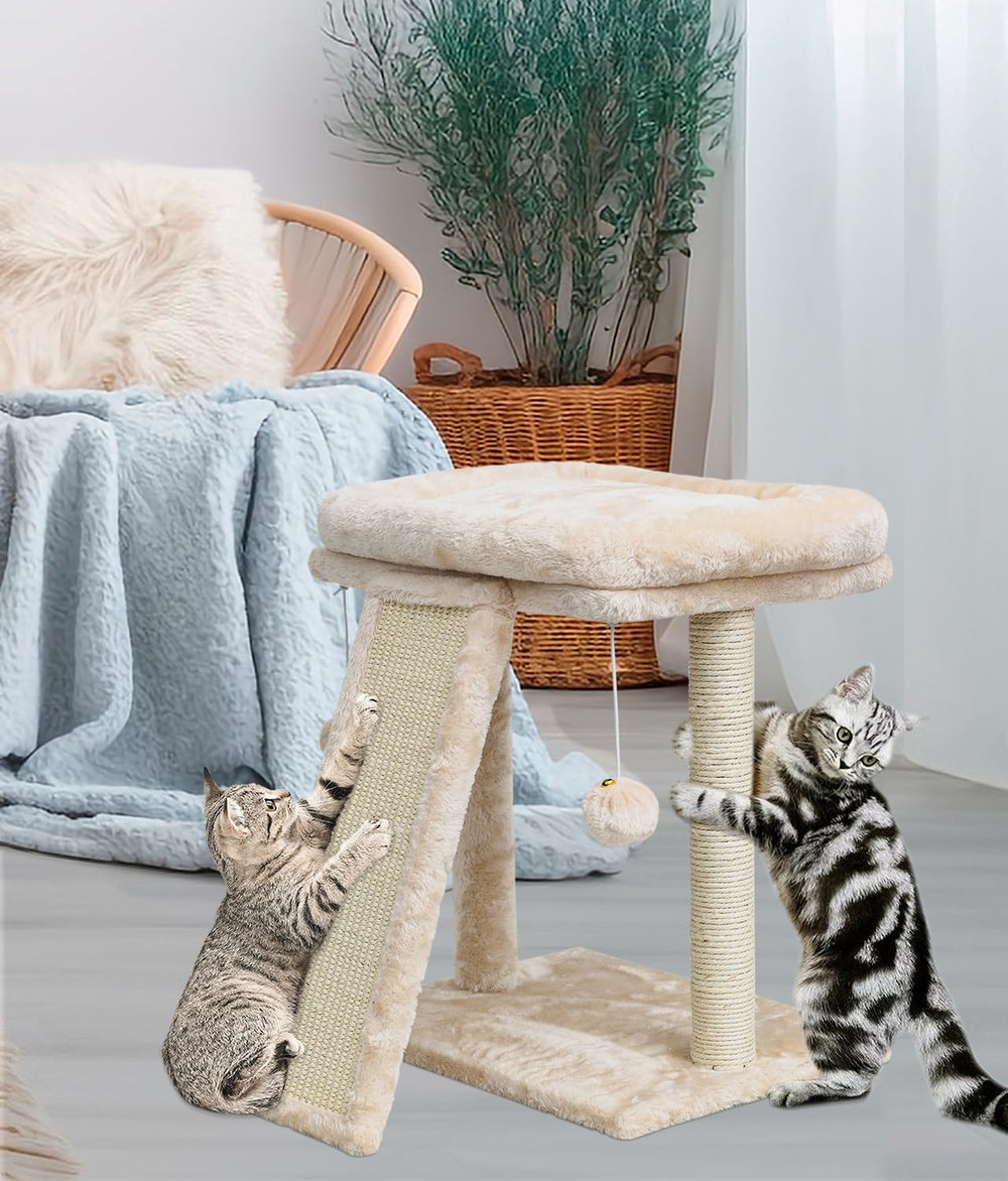 SYANDLVY compact cat tree beige fits small spaces