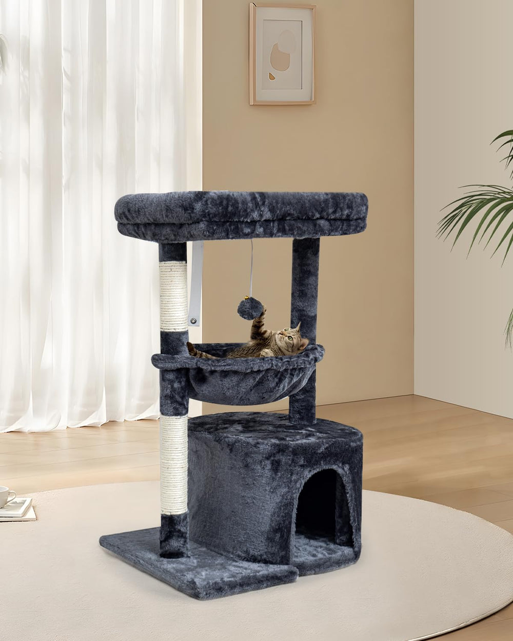 SYANDLVY modern design blends with home decor while entertaining cats.
