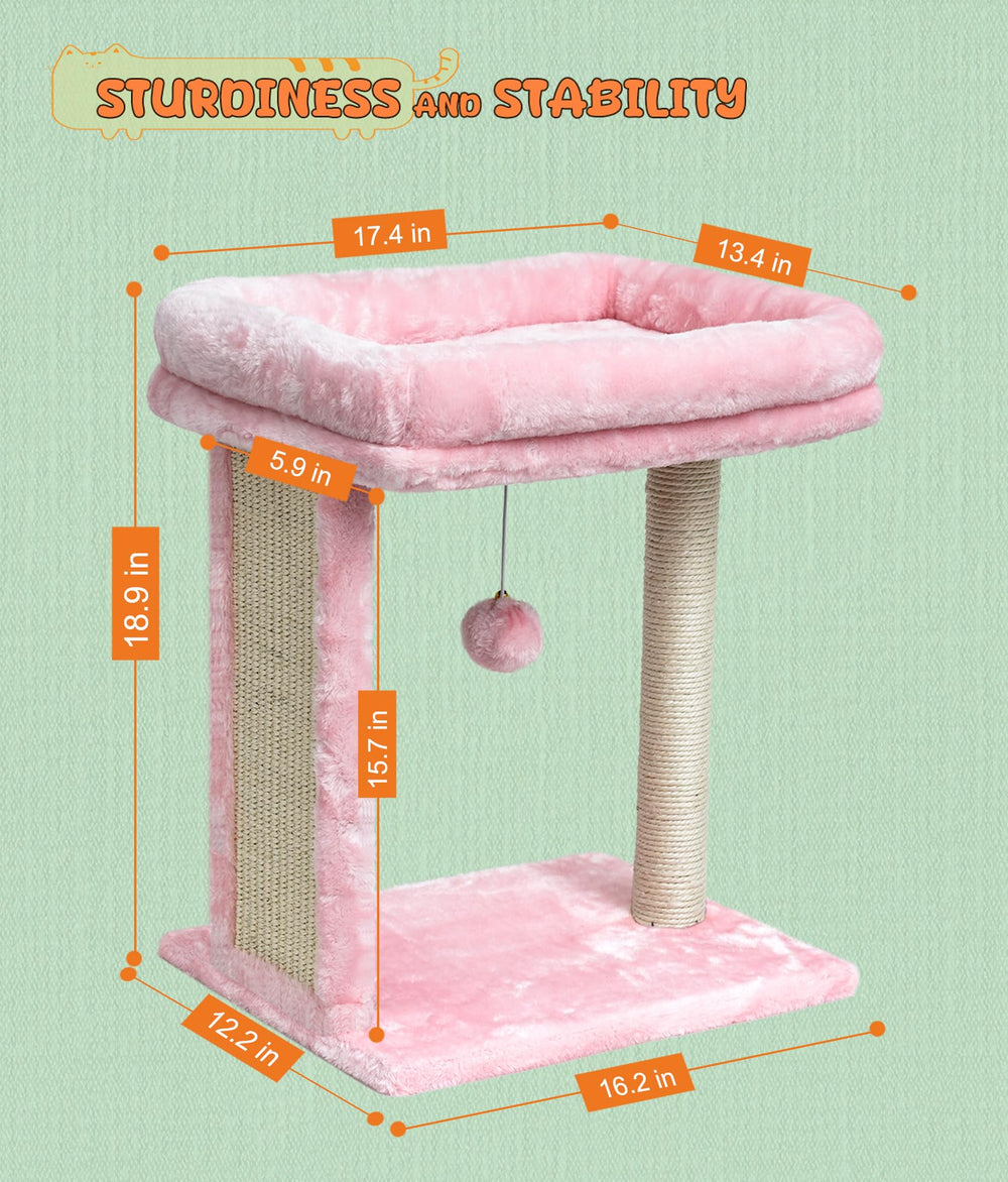 SYANDLVY pink cat tree scratching board detail for furniture protection