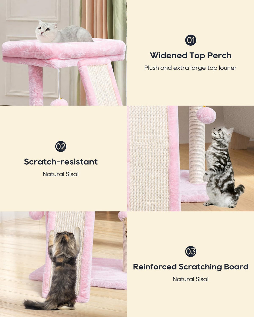 SYANDLVY sisal board gives large surface for stretches and play