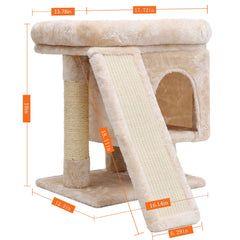 SYANDLVY cat tree base demonstrates stability with reinforced plates for safe climbing.