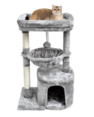 SYANDLVY small cat tree top perch offers cozy nap and high vantage