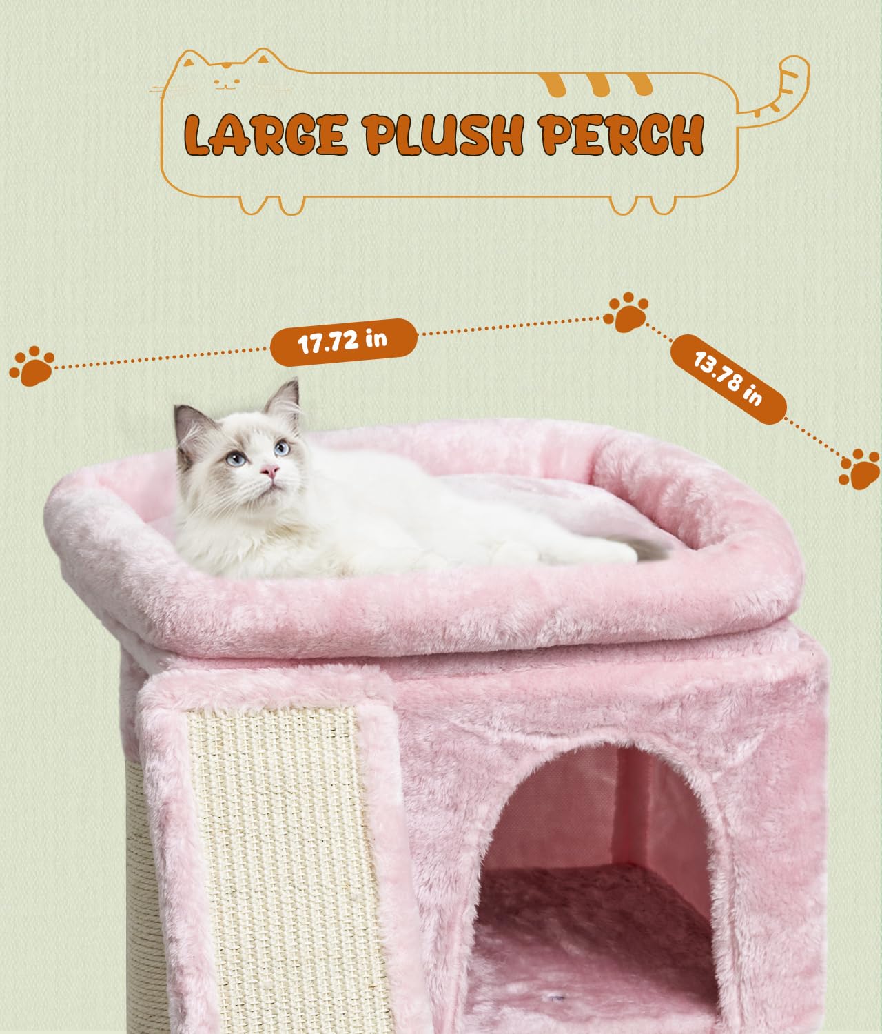 SYANDLVY cat furniture with strong base plates stays stable during jumps.