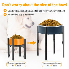 SYBECHATF foldable dog bowl stand showcases portable setup for travel and camping.