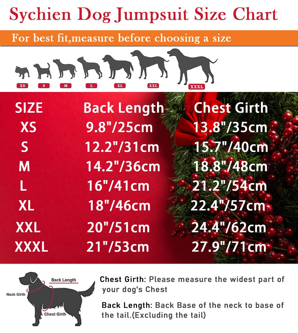 SyChien dog pajamas ideal for Christmas parties and festive celebrations.