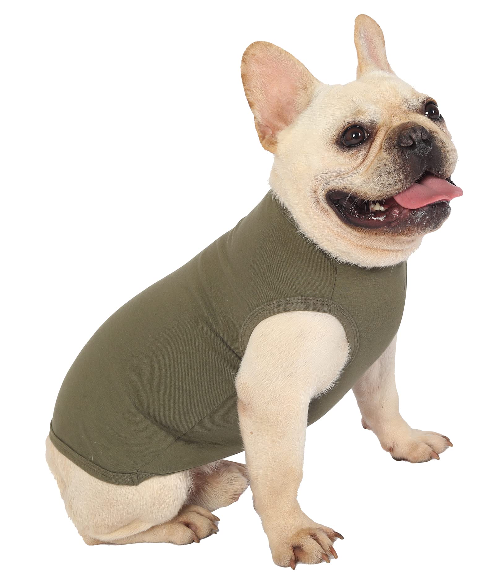 SyChien sleeveless stretchy vest design on dog enables easy movement.