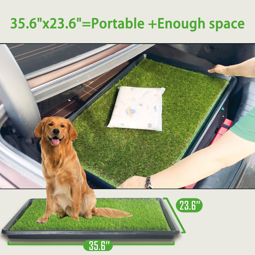 SyFatWeen dog loo system washable pee pad shown with machine washable feature