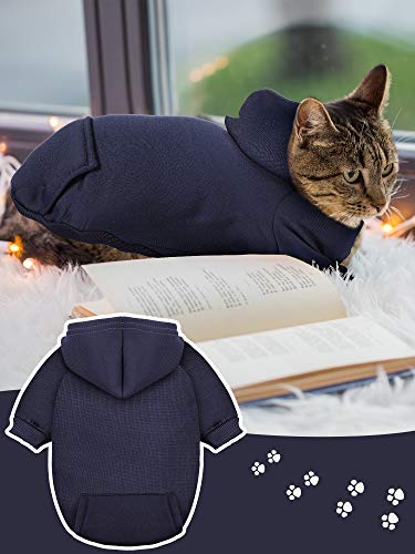 Syhood four-piece dog hoodies flatlay showing color options.