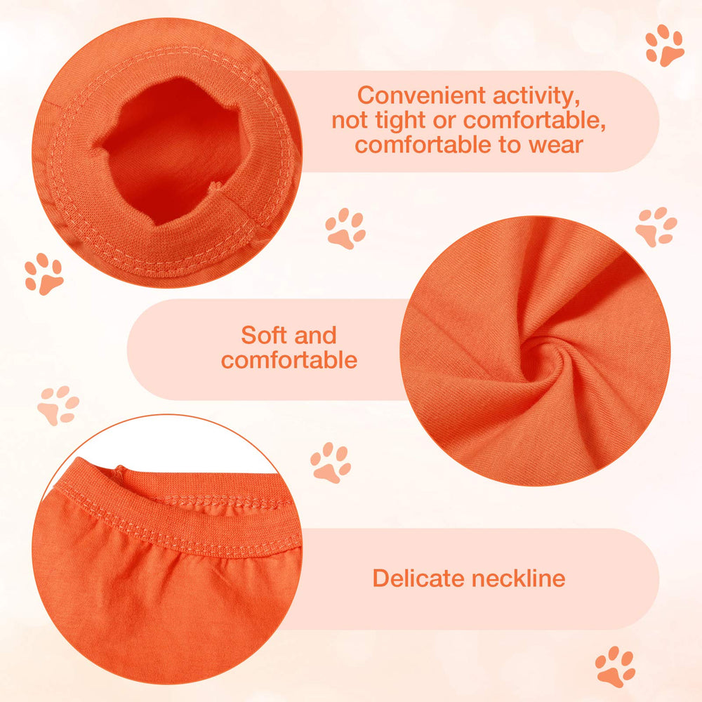 Syhood 8 Pcs Dog Shirts purple solid for festive outfits and soft cotton comfort.