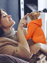 Syhood dog hoodie hat kangaroo-pocket design closeup demonstrates cute, functional detailing