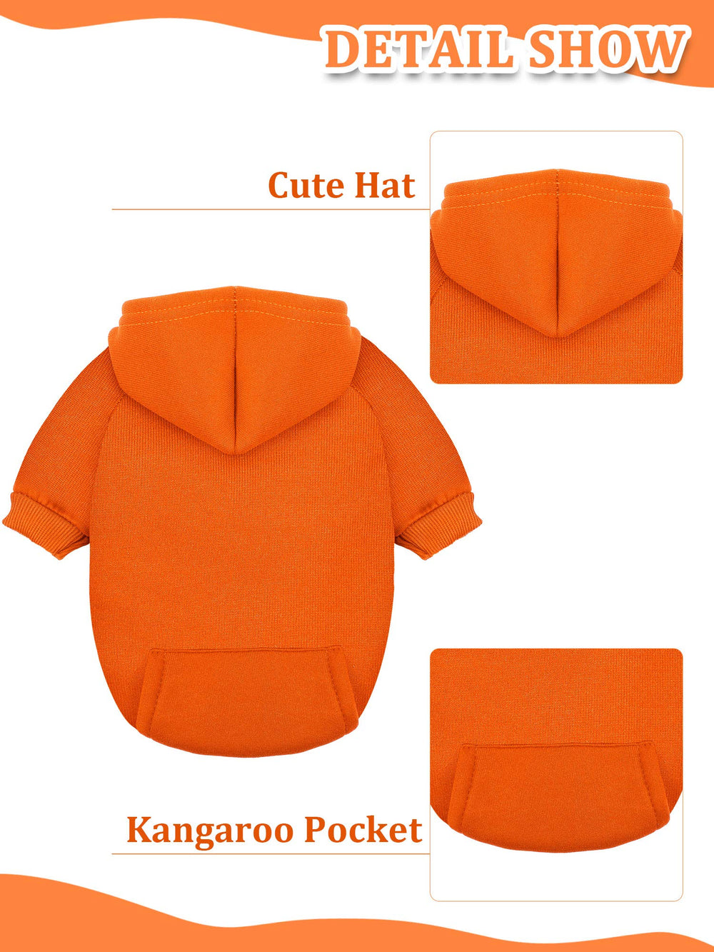 Syhood dog hoodie side view highlights snug fit and easy movement for small breeds.
