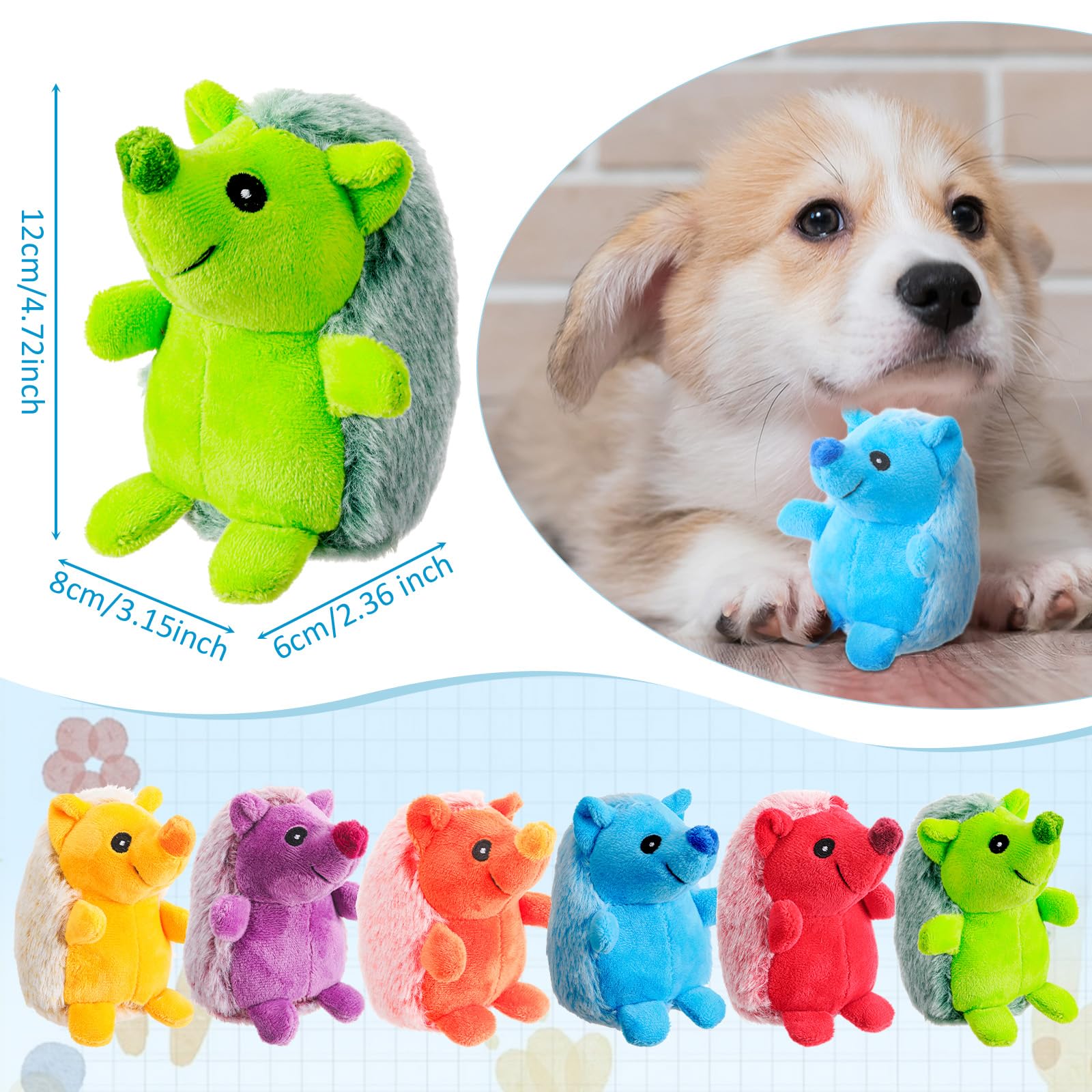 Syhood mini hedgehog soft multicolor – cozy snuggle toy for small dogs.