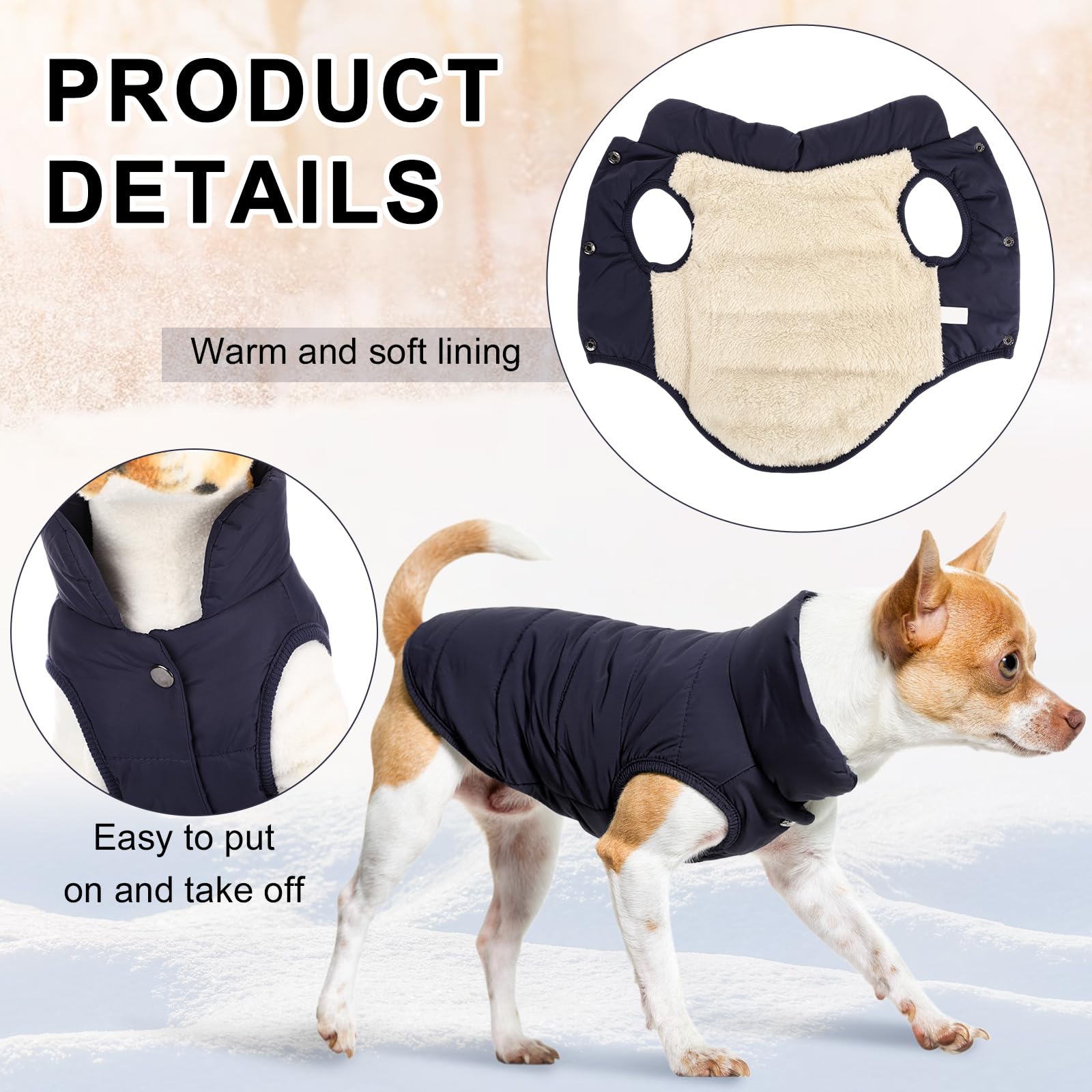 Syhood two-piece dog jacket pack back view with full coverage