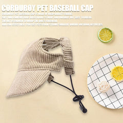 Symphonyw Dog Baseball Cap chin-strap adjustment close-up for secure, wind-resistant wear.