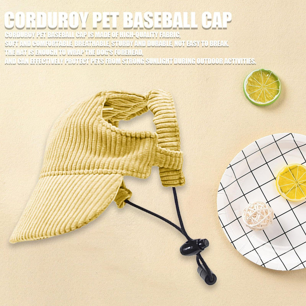 Symphonyw dog baseball cap ear holes detail for comfortable ears.