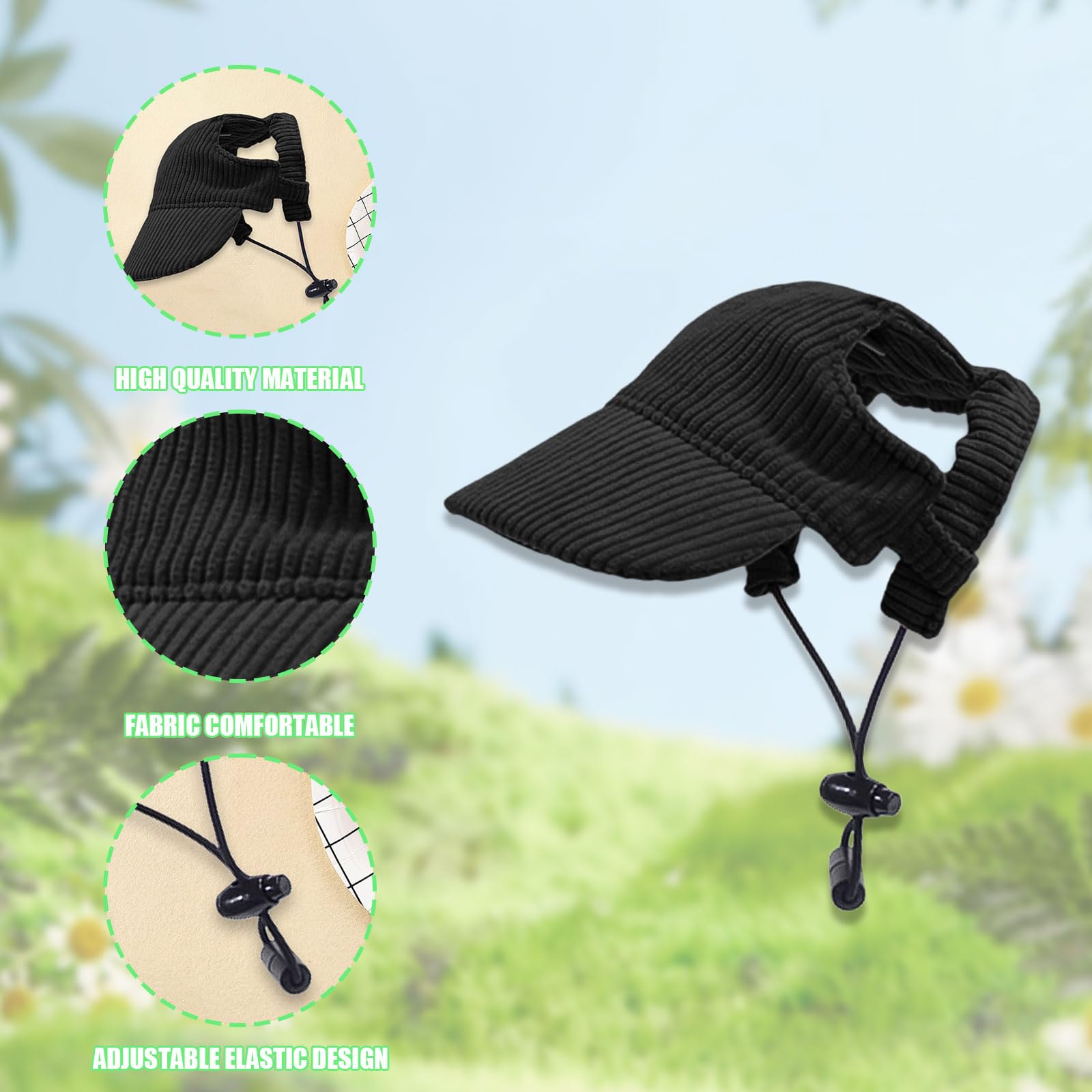 Symphonyw ear holes design keeps ears visible and ventilated