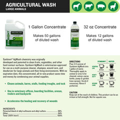 SYNBIONT AGRICULTURAL WASH on kennels and bedding surfaces, multipurpose cleaning.