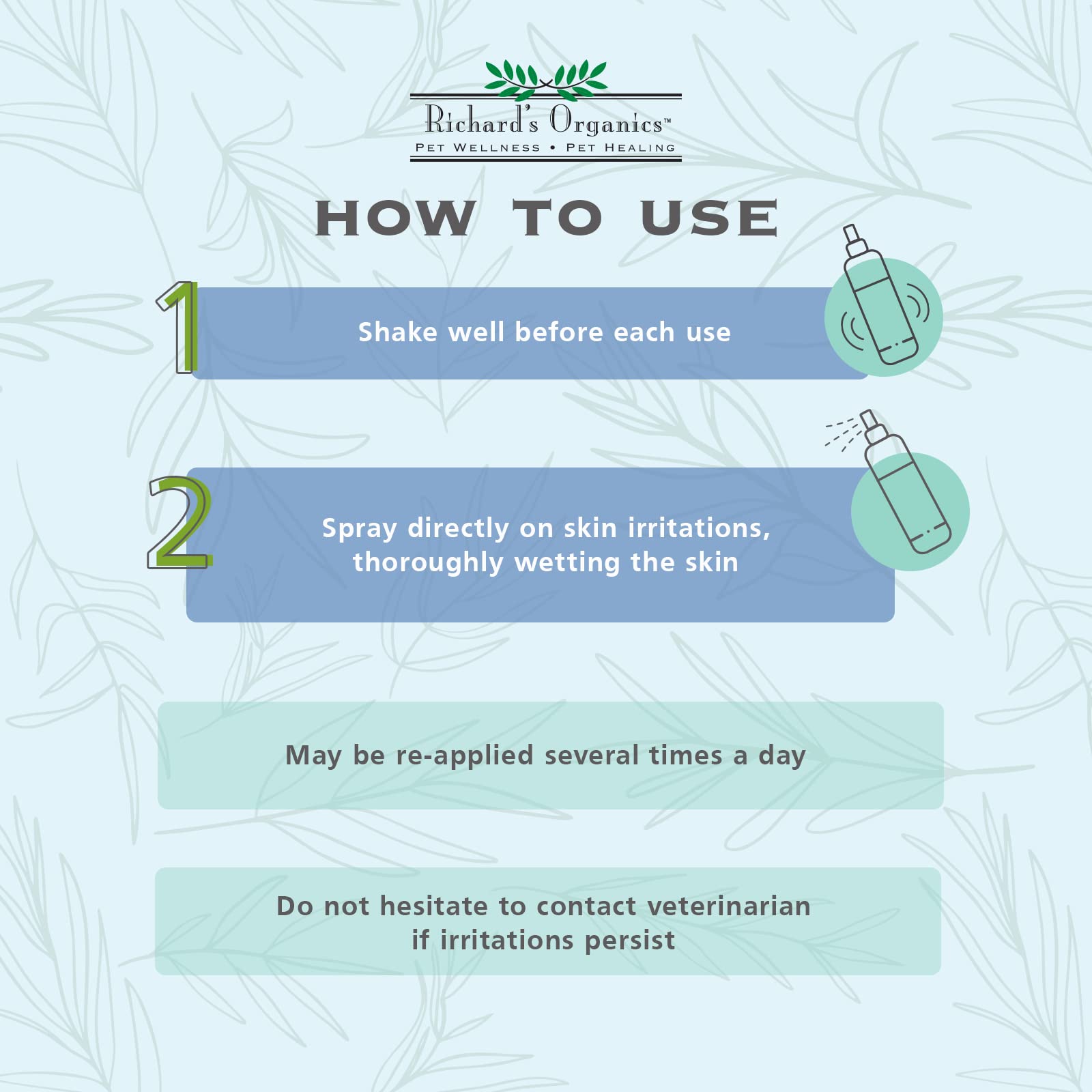 Richard's Organics Incredible Skin Spray USA-made label emphasizes domestic craftsmanship