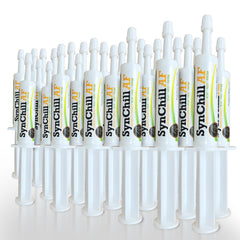 SynNutra Equine SynChill AF gel-tube ready for quick composure during rides.