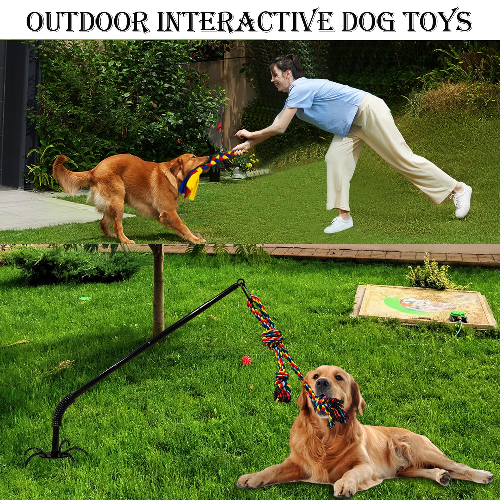 SYOOY dog-chase-play captures energetic tug-and-pull action for dogs